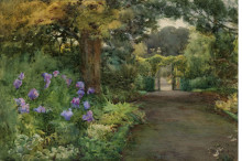 Картина "the lilac phlox, kilmurry, co. kilkenny" художника "батлер милдред аннэ"