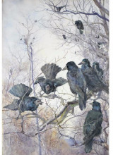 Копия картины "a murder of crows" художника "батлер милдред аннэ"