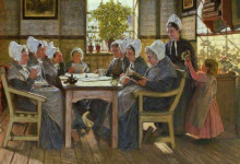 Картина "chelsea workhouse: a bible reading (our poor)" художника "чарльз джеймс"