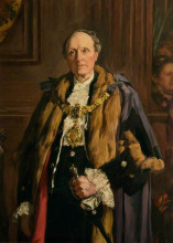 Репродукция картины "james fairclough, mp, mayor of warrington" художника "чарльз джеймс"