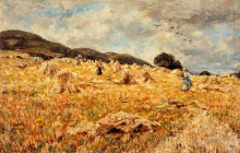 Картина "a cornfield near wooler" художника "чарльз джеймс"