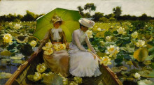 Копия картины "lotus lilies" художника "курран чарльз куртни"
