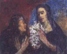 Репродукция картины "la visitaci&#243;n" художника "де санта мария андрэс"