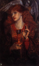 Репродукция картины "дева святого грааля" художника "бёрн-джонс эдвард"