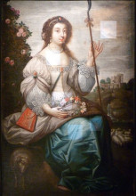 Копия картины "portrait pr&#233;sum&#233; de julie d&#39;angennes en costume d&#39;astr&#233;e" художника "деруэт клод"