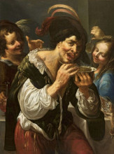 Копия картины "georges and the bowl of broth" художника "георгис лаллеманд"