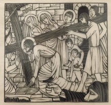 Картина "carrying of the cross" художника "гилл эрик"