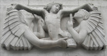 Картина "sculpture for broadcasting house, london" художника "гилл эрик"