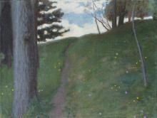 Картина "forest. the road ..." художника "голдштейн григорий"
