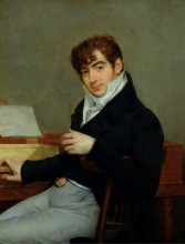 Копия картины "portrait of the french composer pierre zimmermann" художника "грос энтони-джин"