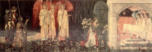 Репродукция картины "видение святого грааля сэра галахада, сэра борса и сэра персеваля" художника "бёрн-джонс эдвард"