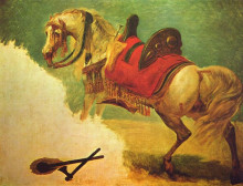 Копия картины "the horse of mustapha pasha" художника "грос энтони-джин"