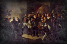 Картина "departure of louis xviii from the palace of the tuileries on the night of 20 march 1815" художника "грос энтони-джин"