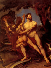 Картина "hercules and diomedes" художника "грос энтони-джин"