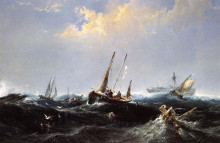 Картина "after the storm on the coast of newfoundland" художника "хамильтон джеймс"