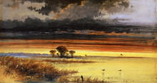 Картина "sunset on the jersey flats" художника "хамильтон джеймс"