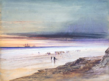 Картина "beach scene" художника "хамильтон джеймс"