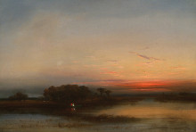 Копия картины "in thesalt marshes of n. j." художника "хамильтон джеймс"