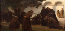 Копия картины "monks playing bowls" художника "германс чарльз"