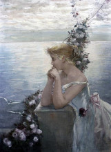 Картина "portrait of a girl (identified as the artist&#39;s daughter)" художника "германс чарльз"