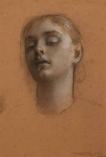 Картина "head of a young girl" художника "хиреми-хиршель адольф"