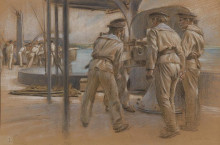 Картина "sailors in the harbour of pola" художника "хиреми-хиршель адольф"