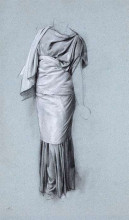 Репродукция картины "a standing draped figure" художника "хиреми-хиршель адольф"