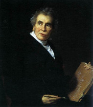 Репродукция картины "portrait of jacques louis david" художника "ланглоис джером-мартин"
