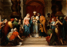 Репродукция картины "the marriage of the virgin" художника "ланглоис джером-мартин"