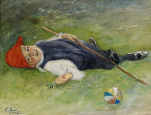 Репродукция картины "g&#246;ran in the green grass" художника "паули георг"