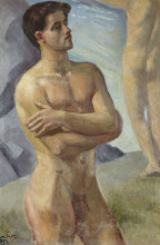 Картина "bathing men" художника "паули георг"