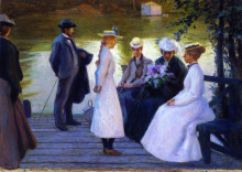 Картина "on the pier" художника "паули георг"