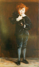 Копия картины "portrait of a boy with a cat" художника "петти джон"