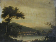 Копия картины "view near llangaddock, carmarthenshire" художника "поуэл чарльз мартин"