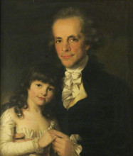 Копия картины "colonel james capper and his daughter" художника "рассэл джон"