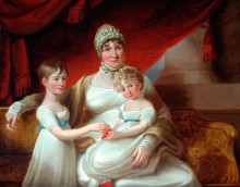 Копия картины "mary phoebe spencer nelson taylor and daughters (1776–1847)" художника "рассэл джон"