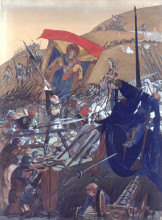 Копия картины "la banni&#232;re de strasbourg &#224; la bataille de nancy" художника "шнуг лео"