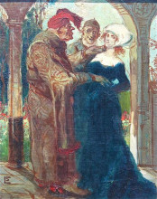 Картина "presentation of a young woman to an old bourgeois" художника "шнуг лео"