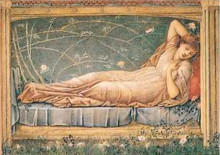 Репродукция картины "спящая красавица" художника "бёрн-джонс эдвард"