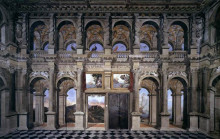 Копия картины "simulated loggia architecture with landscape views" художника "тесси августино"