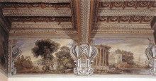 Картина "imaginary landscape with temple of sibyl at tivoli" художника "тесси августино"