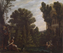 Картина "landscape with a scene of witchcraft" художника "тесси августино"