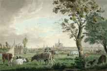 Картина "view of haarlem from the brouwersvaart" художника "ван норди корнелис"