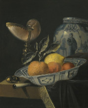 Картина "still-life with fruits and a nautilus goblet" художника "ван стрек джуриан"