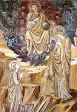 Репродукция картины "видение святой катерины" художника "бёрн-джонс эдвард"