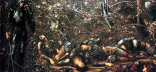Репродукция картины "шиповник. заколдованный лес" художника "бёрн-джонс эдвард"