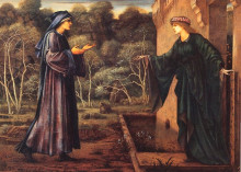 Картина "паломник у ворот праздности" художника "бёрн-джонс эдвард"