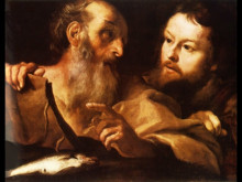 Копия картины "св. андрей и св. фома" художника "бернини джан лоренцо"