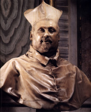Репродукция картины "бюст кардинала сципиона боргезе" художника "бернини джан лоренцо"