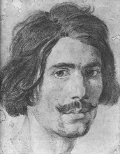 Копия картины "портрет мужчины с усами (предположительно автопортрет)" художника "бернини джан лоренцо"